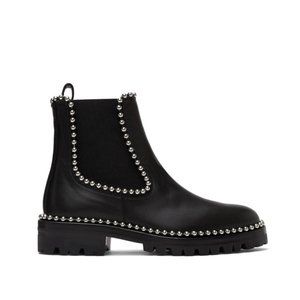 Alexander Wang Spencer Black Leather Studded Chelsea Boots